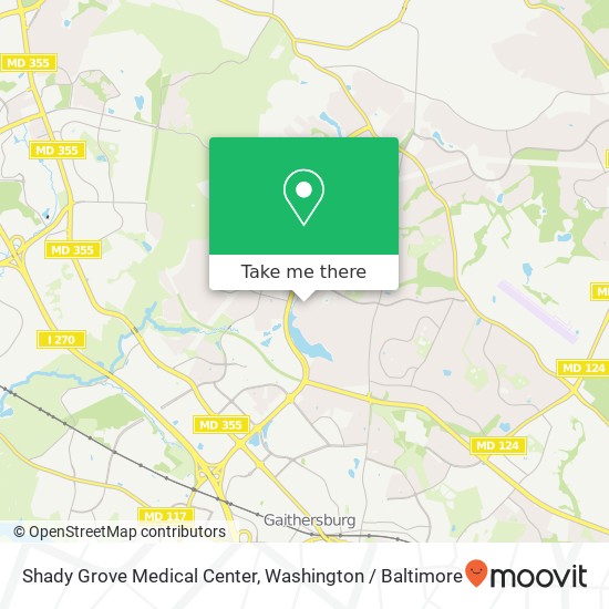 Mapa de Shady Grove Medical Center