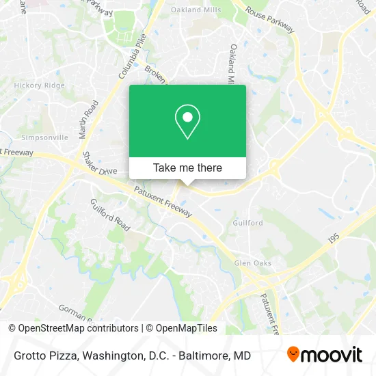 Mapa de Grotto Pizza