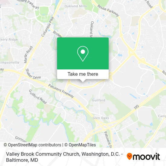 Valley Brook Community Church map