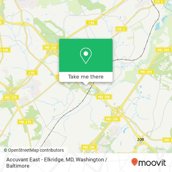 Mapa de Accuvant East - Elkridge, MD
