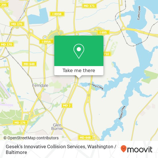 Gesek's Innovative Collision Services map