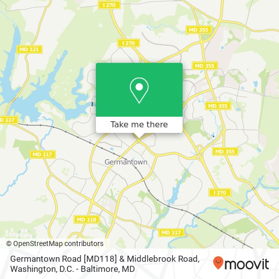 Germantown Road [MD118] & Middlebrook Road map