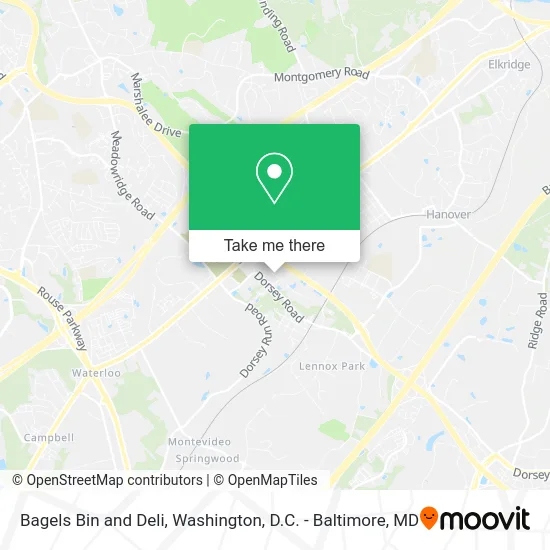 Bagels Bin and Deli map