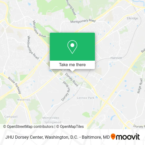 JHU Dorsey Center map