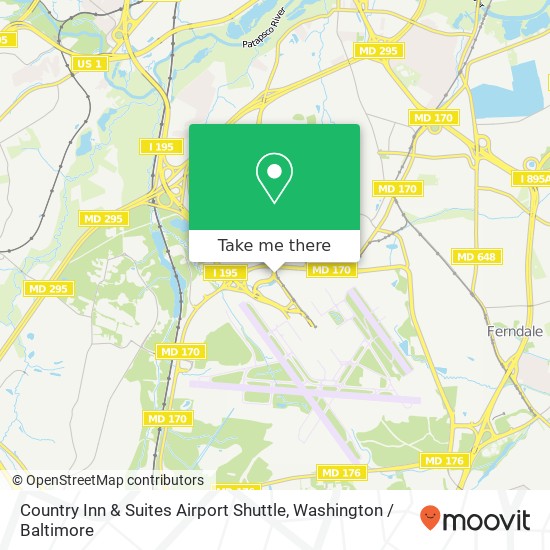 Mapa de Country Inn & Suites Airport Shuttle