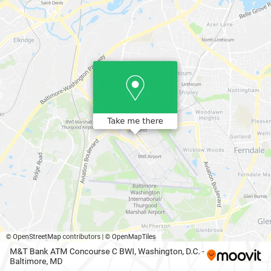 Mapa de M&T Bank ATM Concourse C BWI