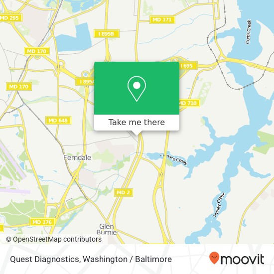 Quest Diagnostics map