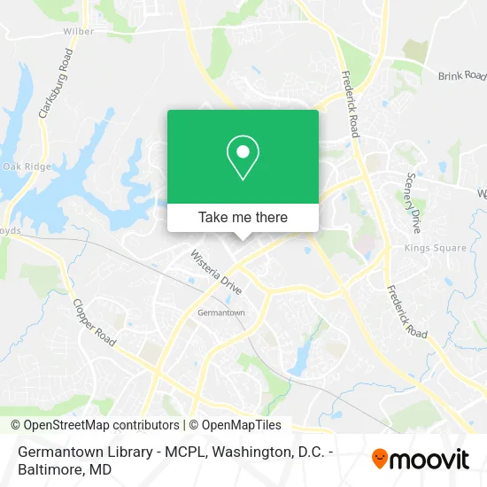 Mapa de Germantown Library - MCPL