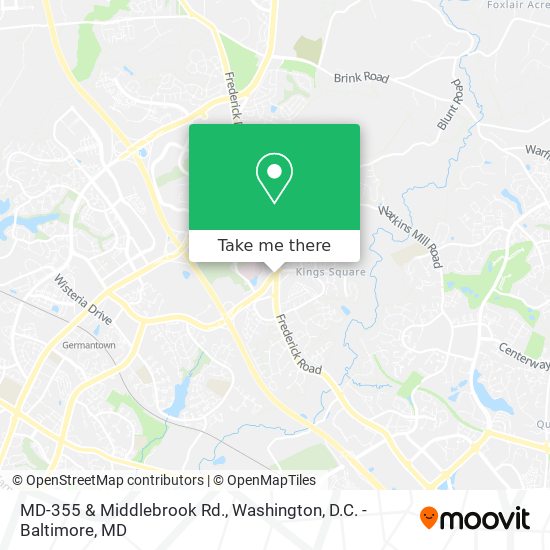 MD-355 & Middlebrook Rd. map