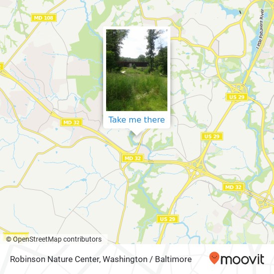 Mapa de Robinson Nature Center