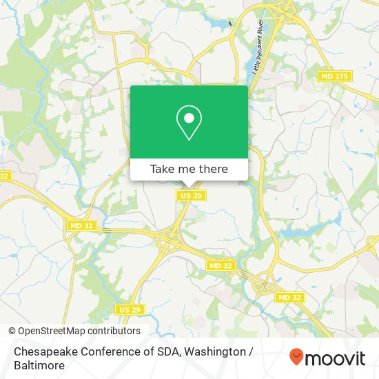 Chesapeake Conference of SDA map