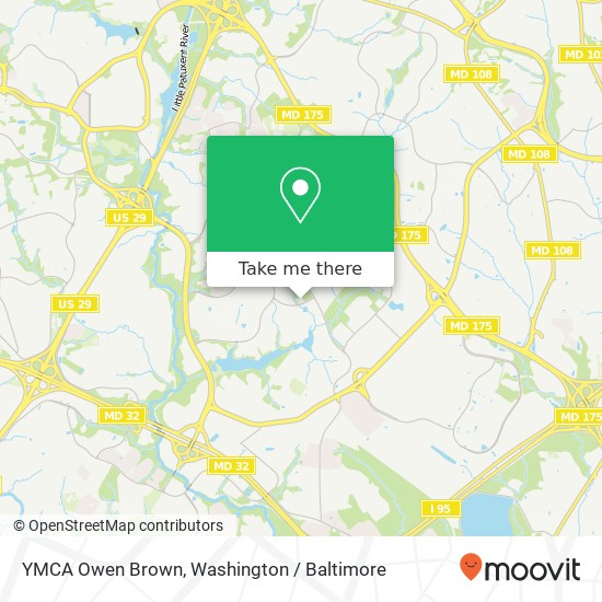 Mapa de YMCA  Owen Brown