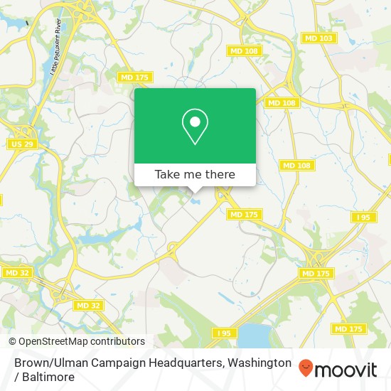 Brown / Ulman Campaign Headquarters map