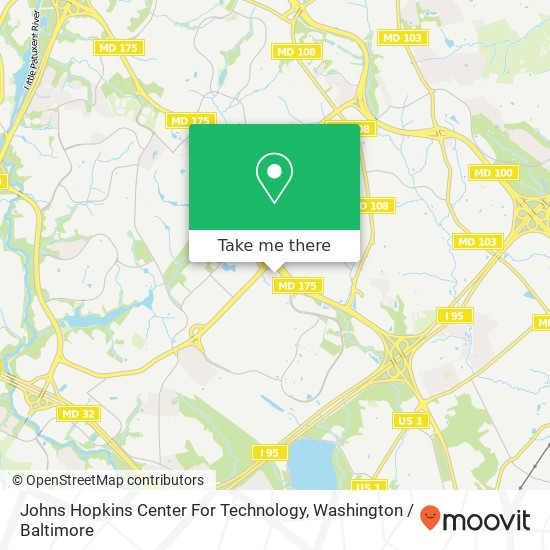 Johns Hopkins Center For Technology map