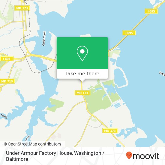 Mapa de Under Armour Factory House