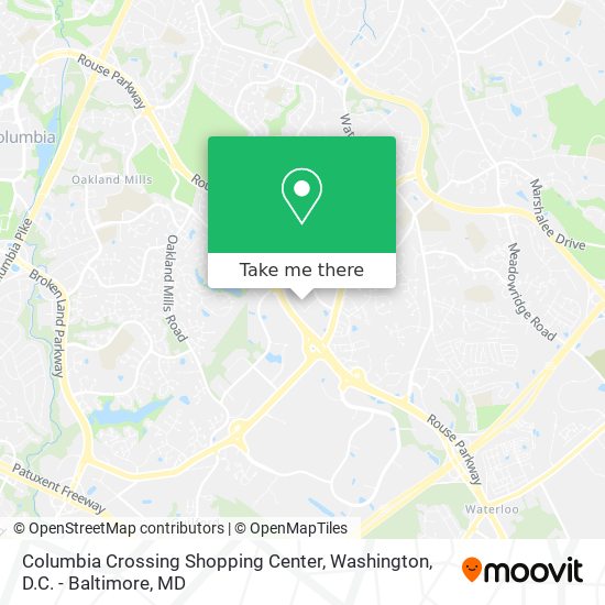 Columbia Crossing Shopping Center map