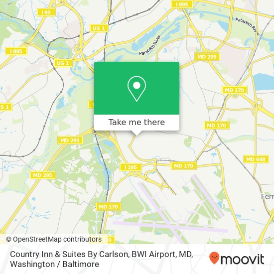 Country Inn & Suites By Carlson, BWI Airport, MD map