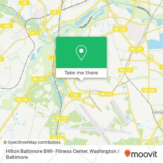 Mapa de Hilton Baltimore BWI- Fitness Center