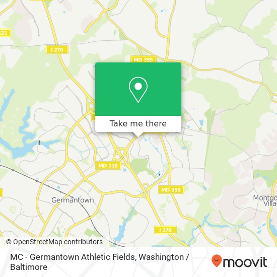 MC - Germantown Athletic Fields map