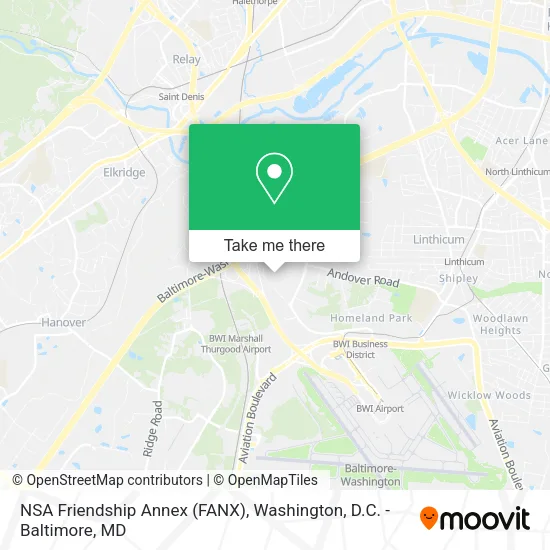 NSA Friendship Annex (FANX) map