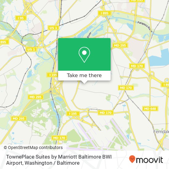 TownePlace Suites by Marriott Baltimore BWI Airport map