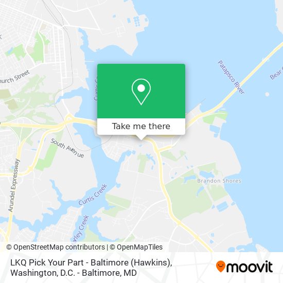 LKQ Pick Your Part - Baltimore (Hawkins) map