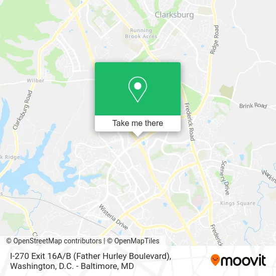 I-270 Exit 16A / B (Father Hurley Boulevard) map