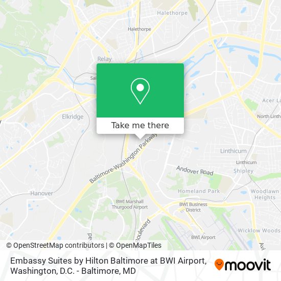 Embassy Suites by Hilton Baltimore at BWI Airport map