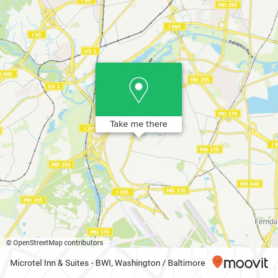 Mapa de Microtel Inn & Suites - BWI