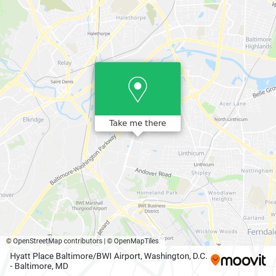Mapa de Hyatt Place Baltimore / BWI Airport