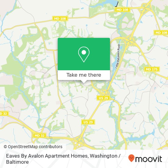 Mapa de Eaves By Avalon Apartment Homes