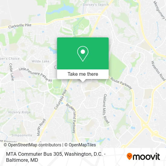 MTA Commuter Bus 305 map