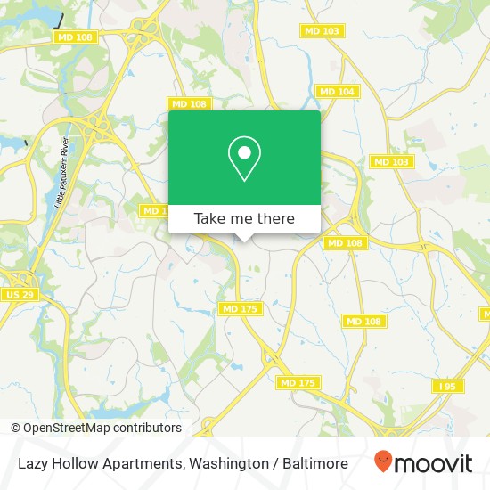 Mapa de Lazy Hollow Apartments