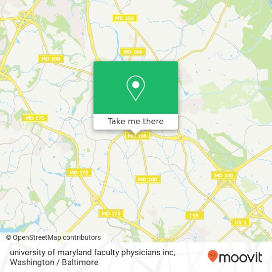university of maryland faculty physicians inc map