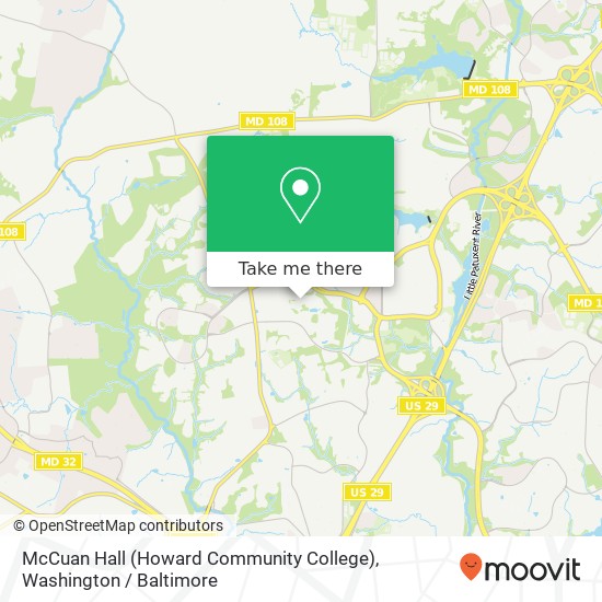 Mapa de McCuan Hall (Howard Community College)