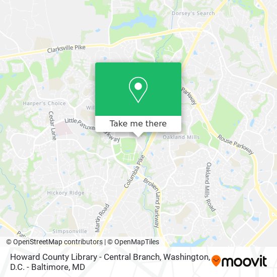 Howard County Library -  Central Branch map