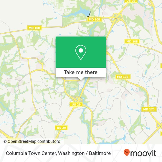 Mapa de Columbia Town Center