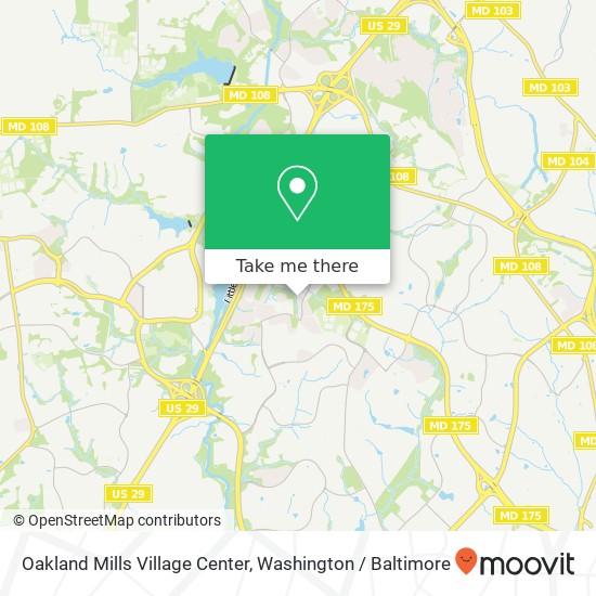 Mapa de Oakland Mills Village Center