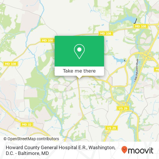 Howard County General Hospital E.R. map