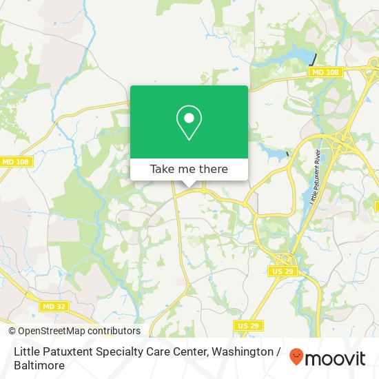 Little Patuxtent Specialty Care Center map