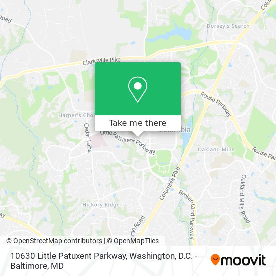 10630 Little Patuxent Parkway map