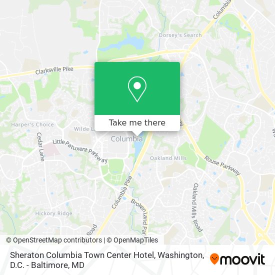Sheraton Columbia Town Center Hotel map