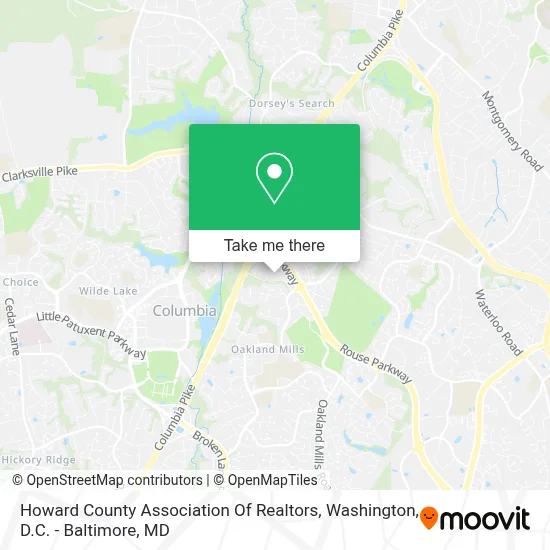 Howard County Association Of Realtors map