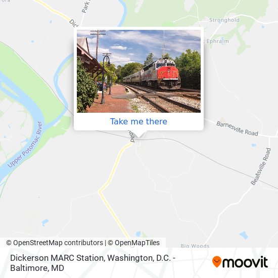 Mapa de Dickerson MARC Station