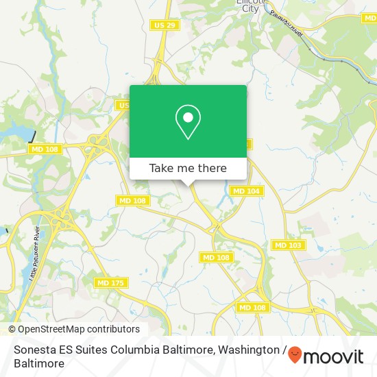 Mapa de Sonesta ES Suites Columbia Baltimore