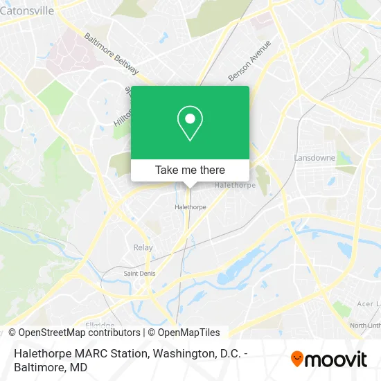 Halethorpe MARC Station map