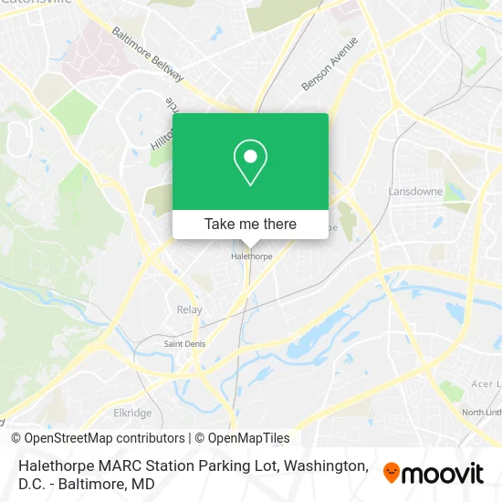 Halethorpe MARC Station Parking Lot map