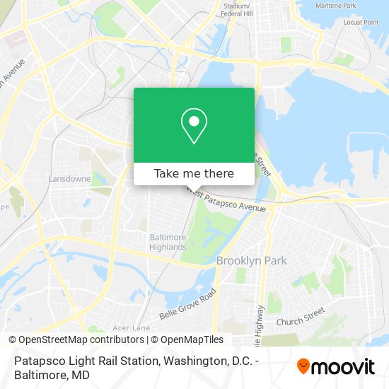 Patapsco Light Rail Station map