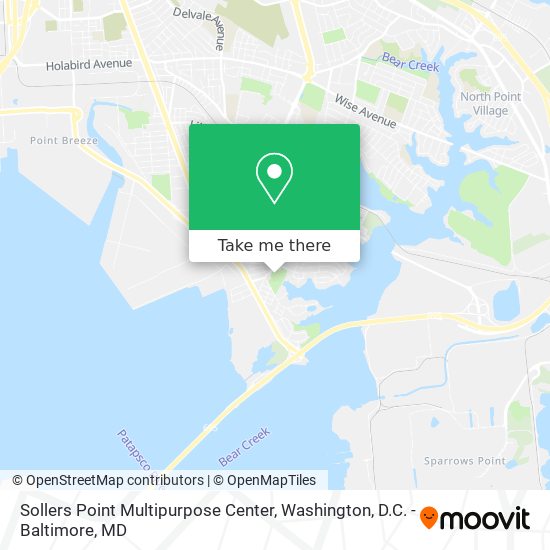 Sollers Point Multipurpose Center map