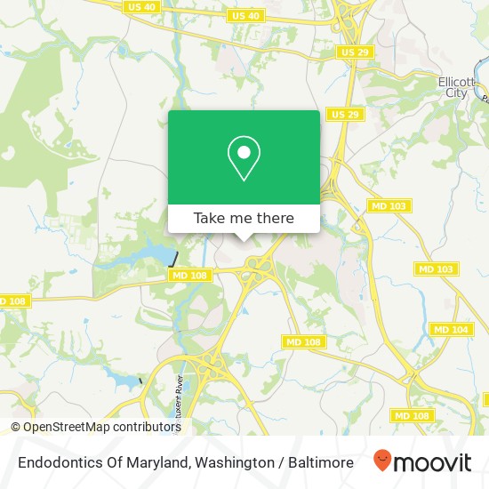Endodontics Of Maryland map